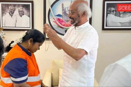 Rajinikanth Honors Sanitation Worker ,